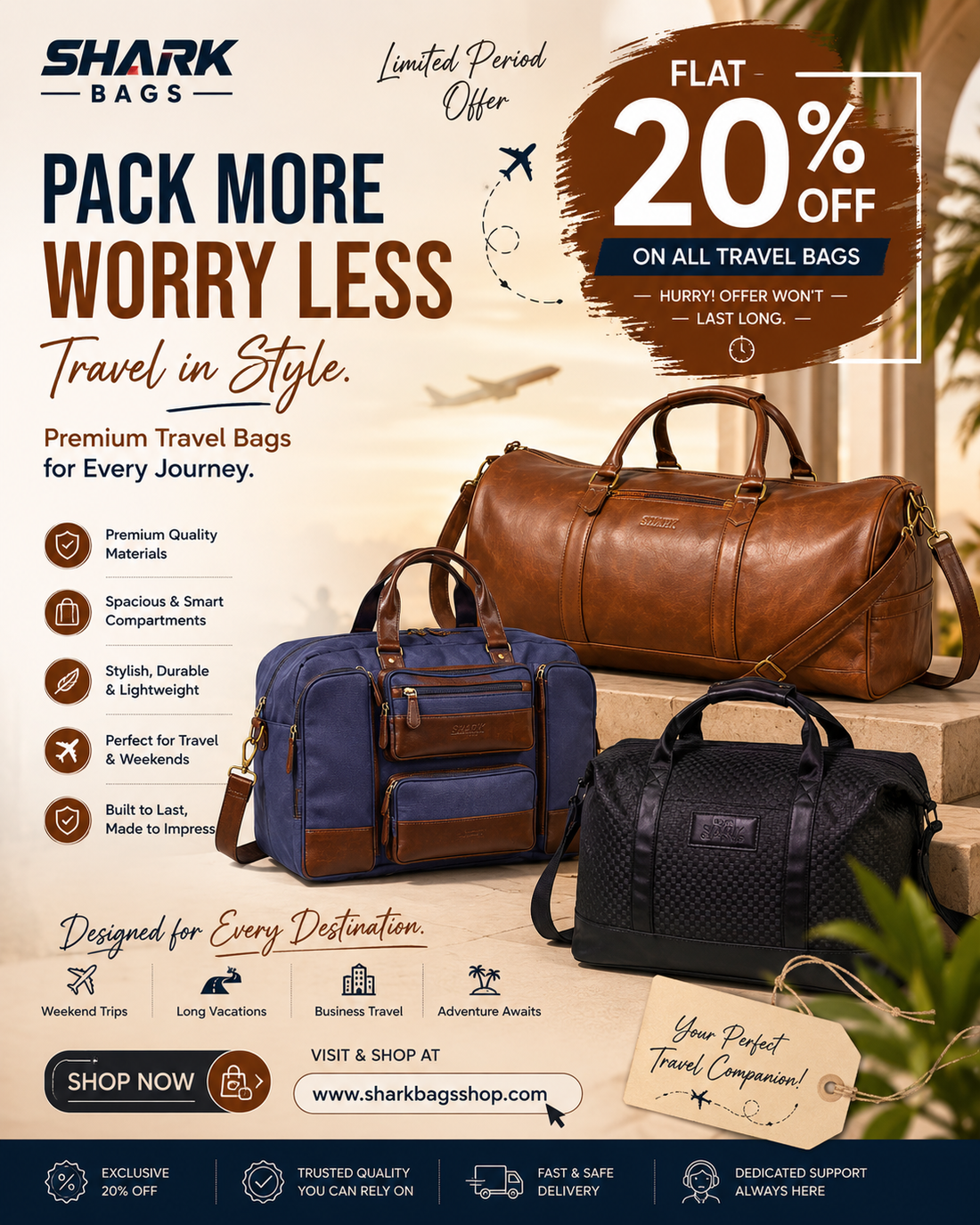 The Ultimate Travel Bag Guide: Travel Smarter with SharkBags