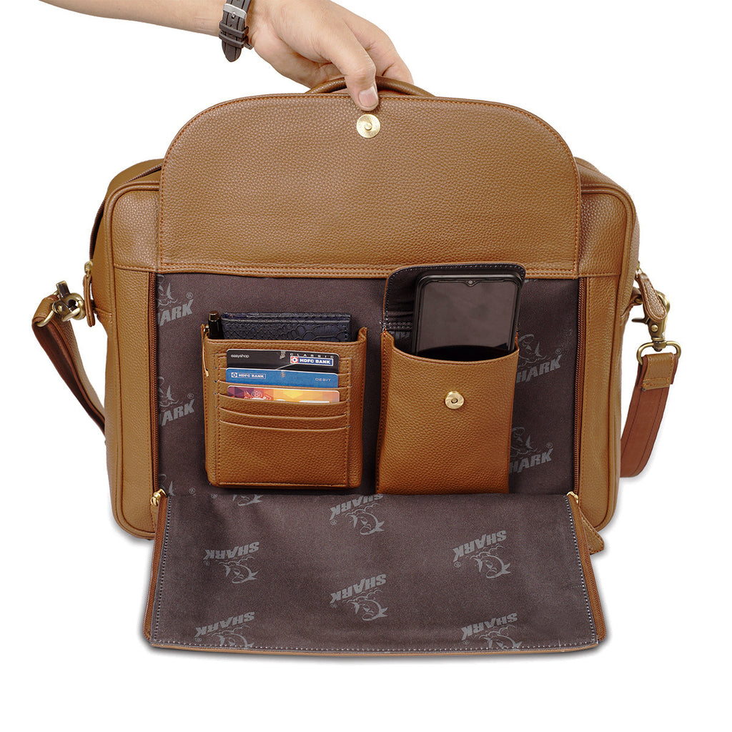 BOLSO Brown Laptop Bag
