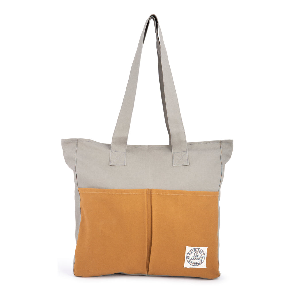 Tote bag (Tan and Navy Blue)