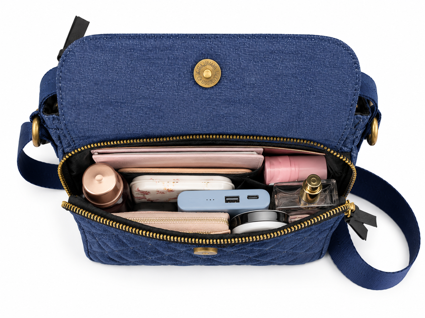 Denim Quilted Ladies Bag