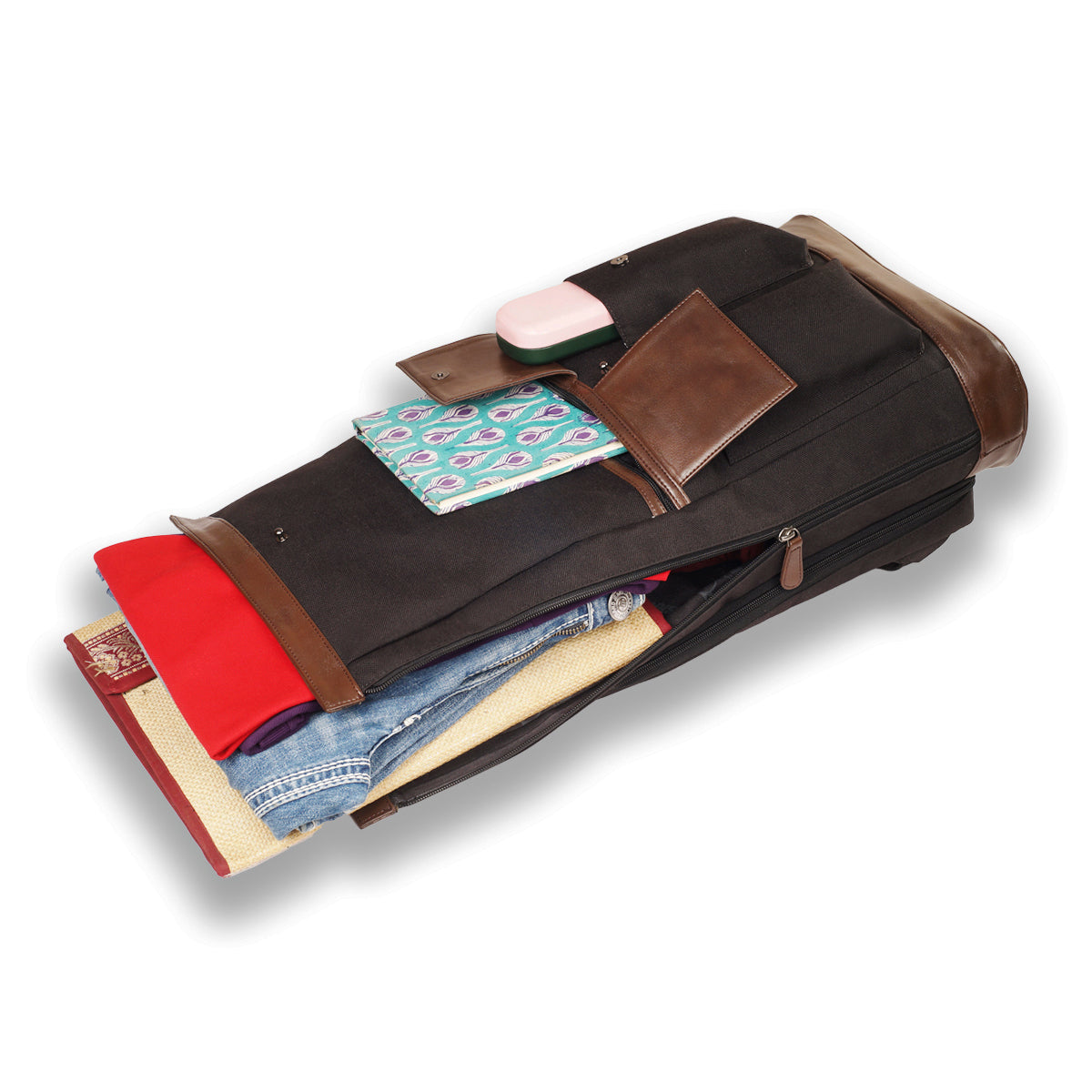 Roll Up Blk Daily Backpack