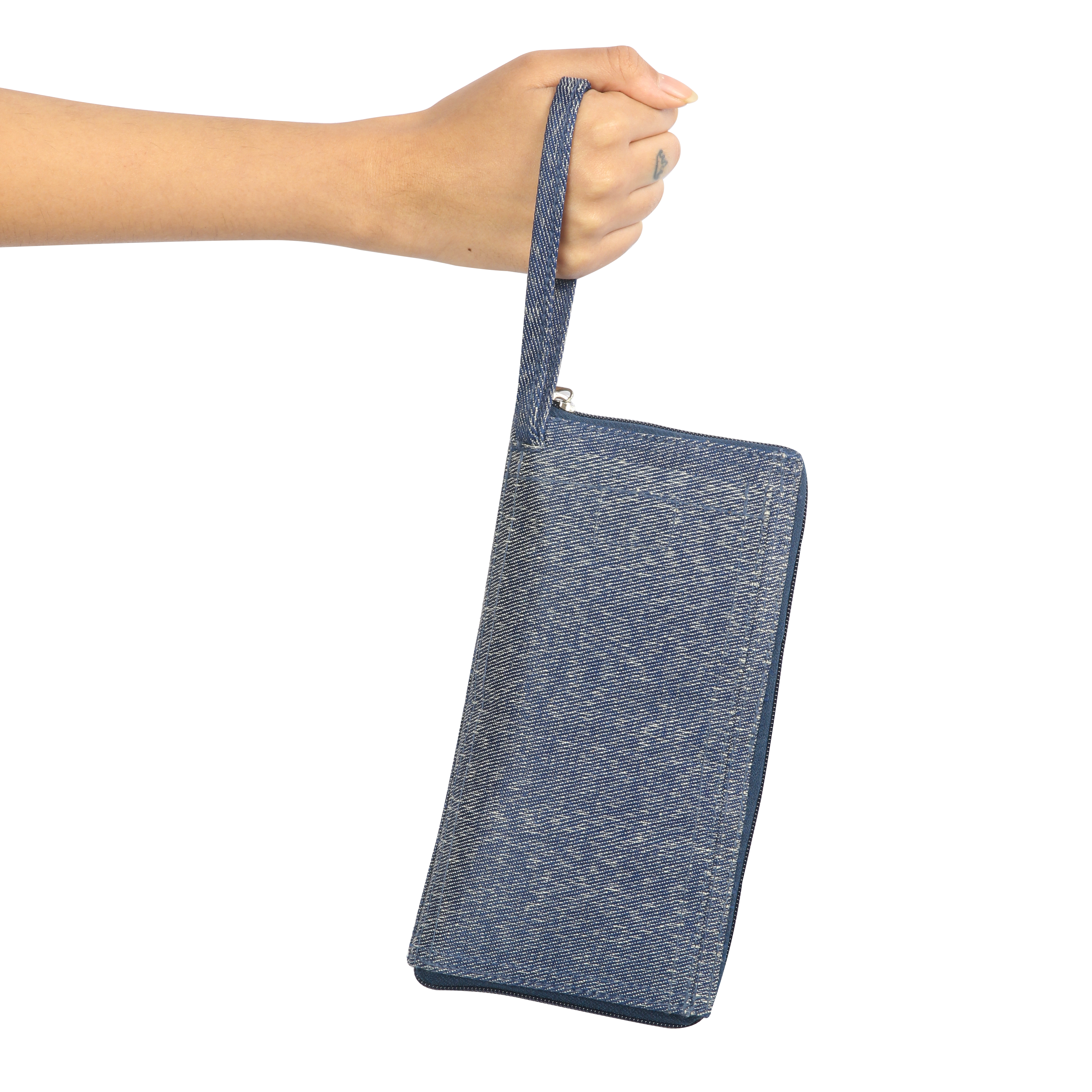 HYBRID Wallet Tote Bag (Denim and Grey)