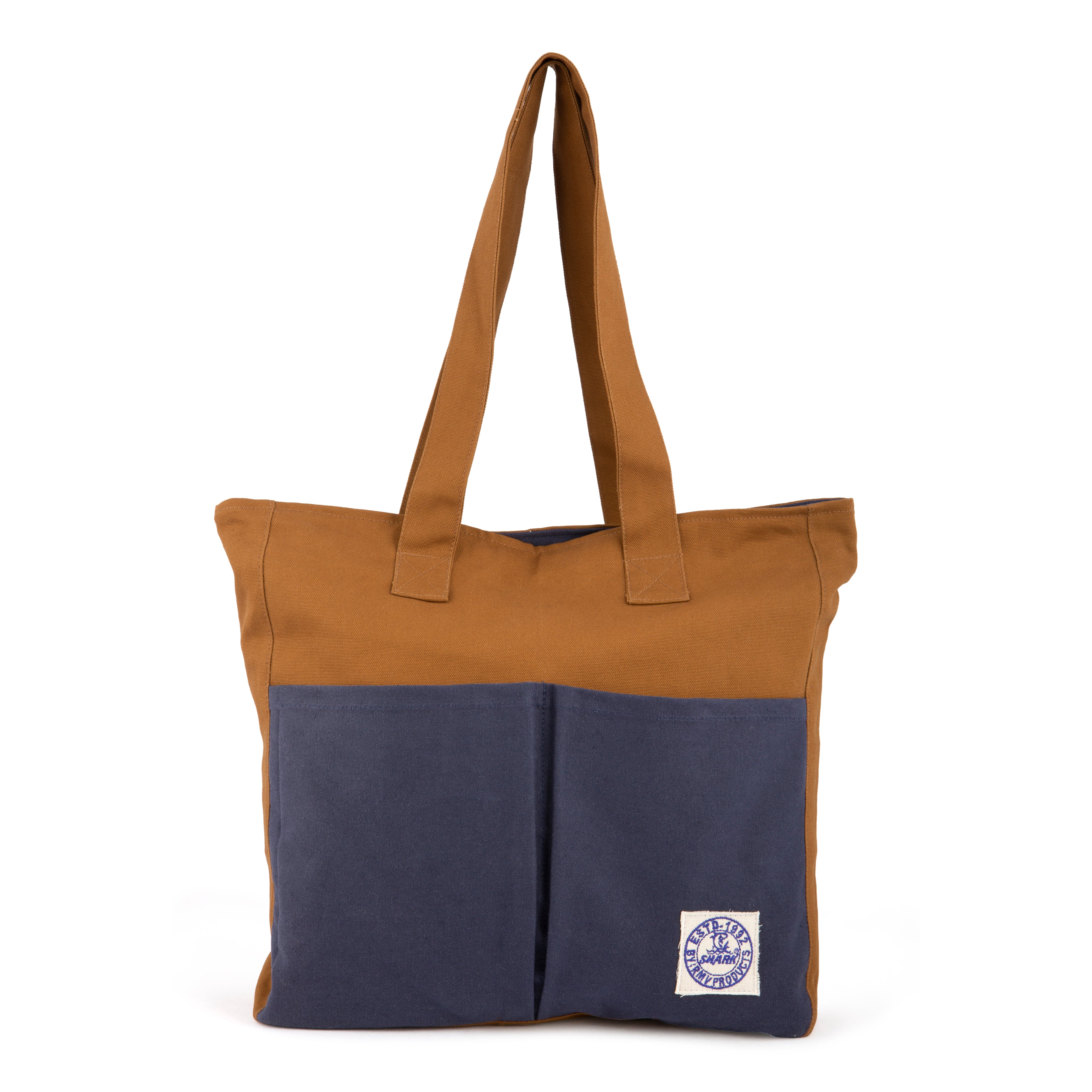 Tote bag (Tan and Navy Blue)
