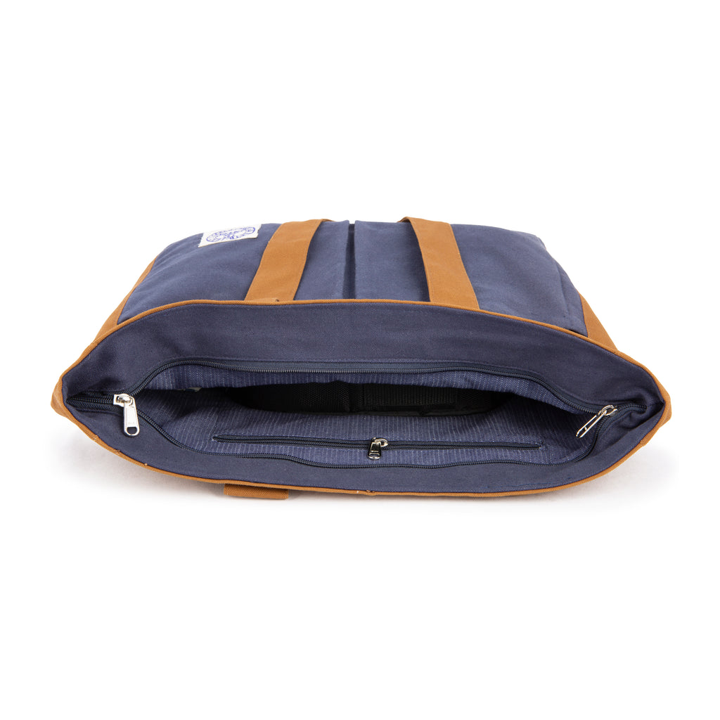 Tote bag (Tan and Navy Blue)